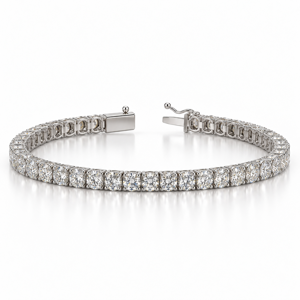 Round Lab Diamond Tennis Bracelet
