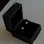 1.00 TCW lab-grown diamond stud earrings in 14kt white gold presentation box