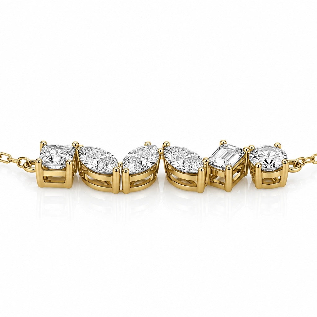 Mixed Shape Lab Diamond Necklace