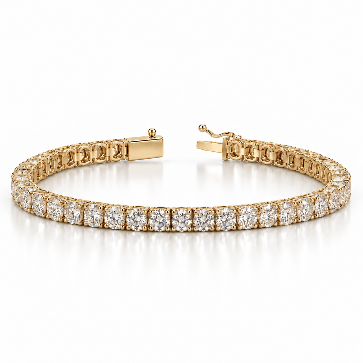 Round Lab Diamond Tennis Bracelet