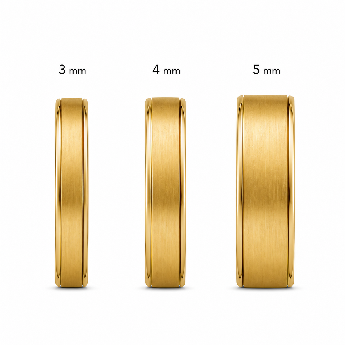 Brushed Double Groove Flat Classic Band