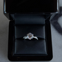 2.05 carat round brilliant-cut crossover diamond ring in white gold