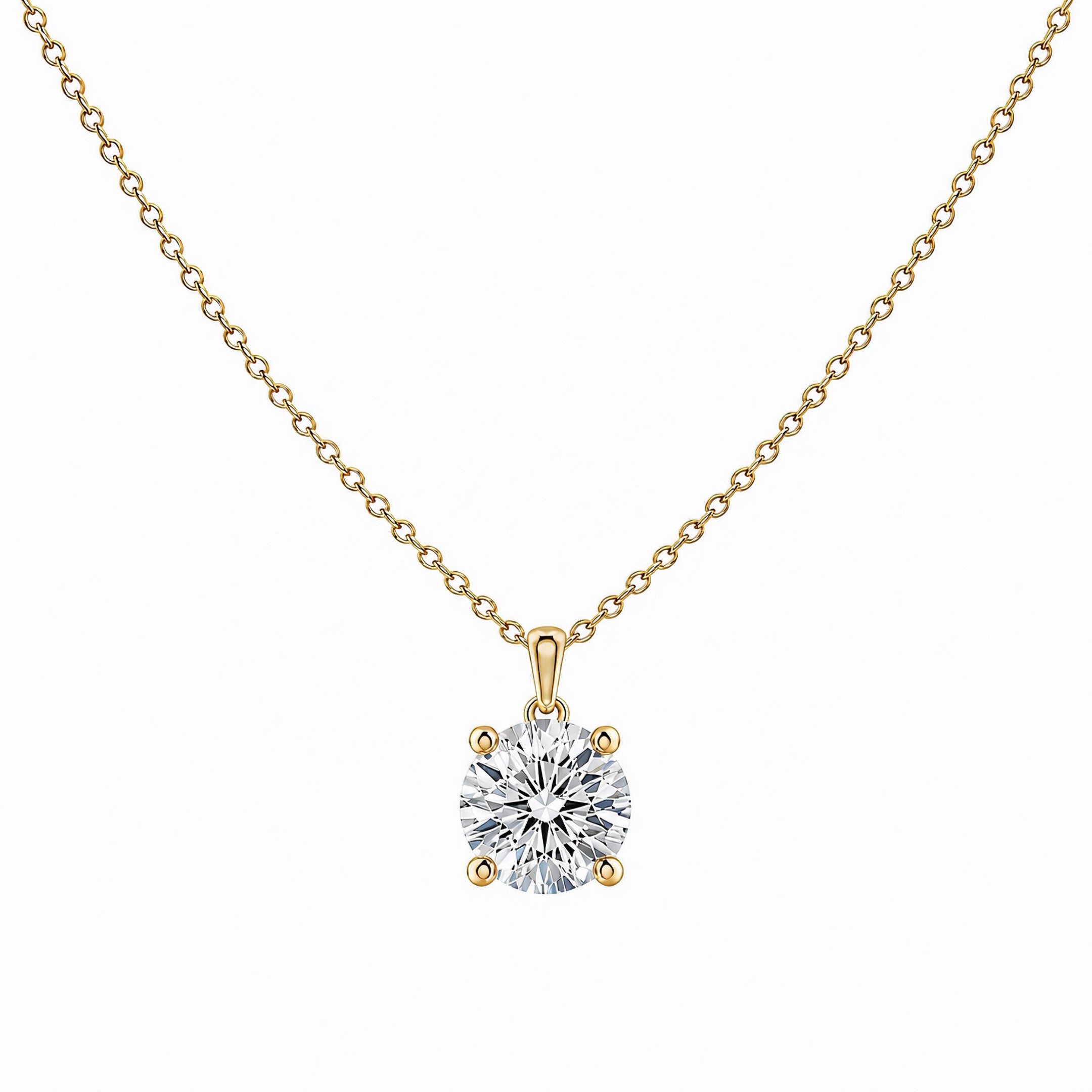 Round Lab Diamond Pendant
