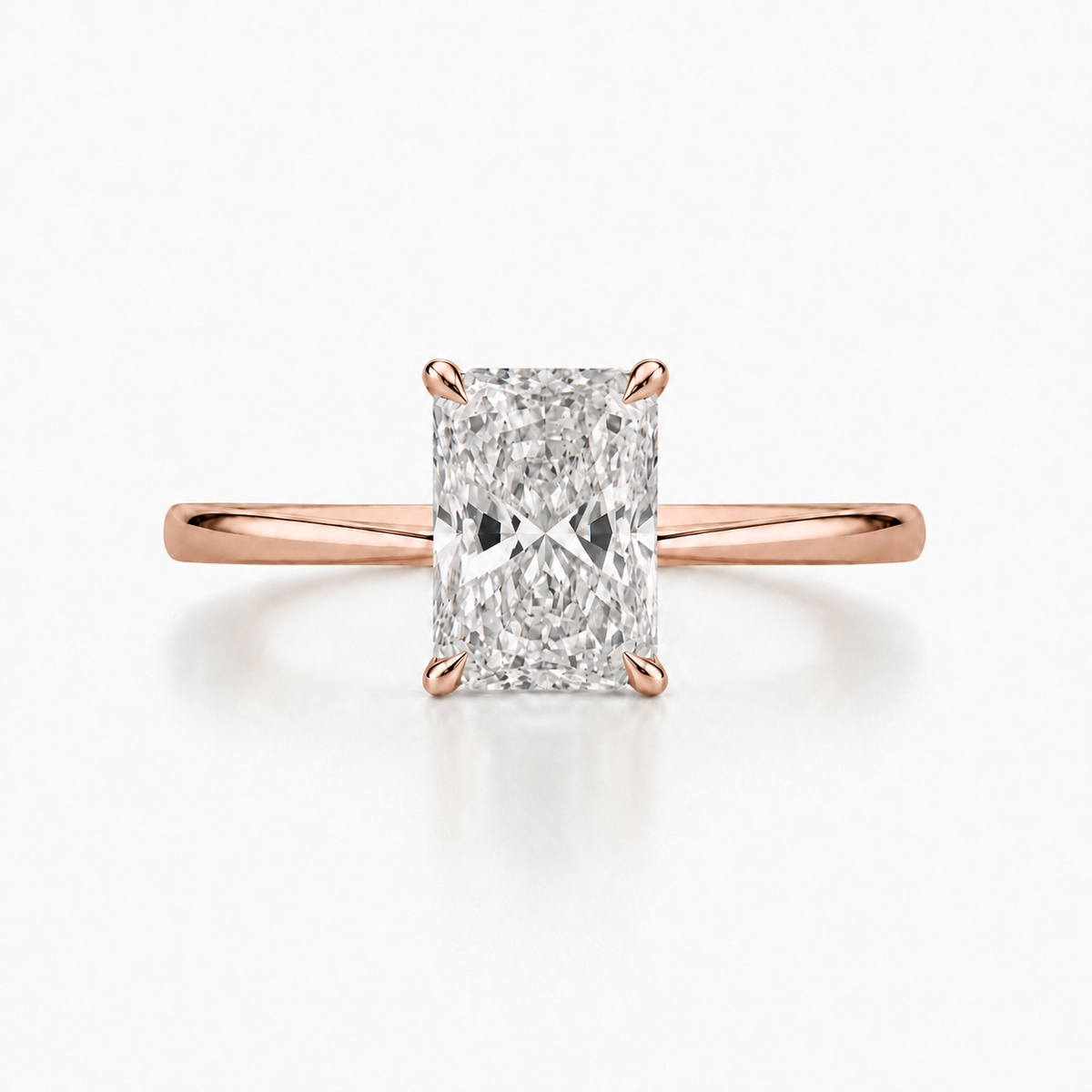 Radiant Lab Diamond Solitaire Ring