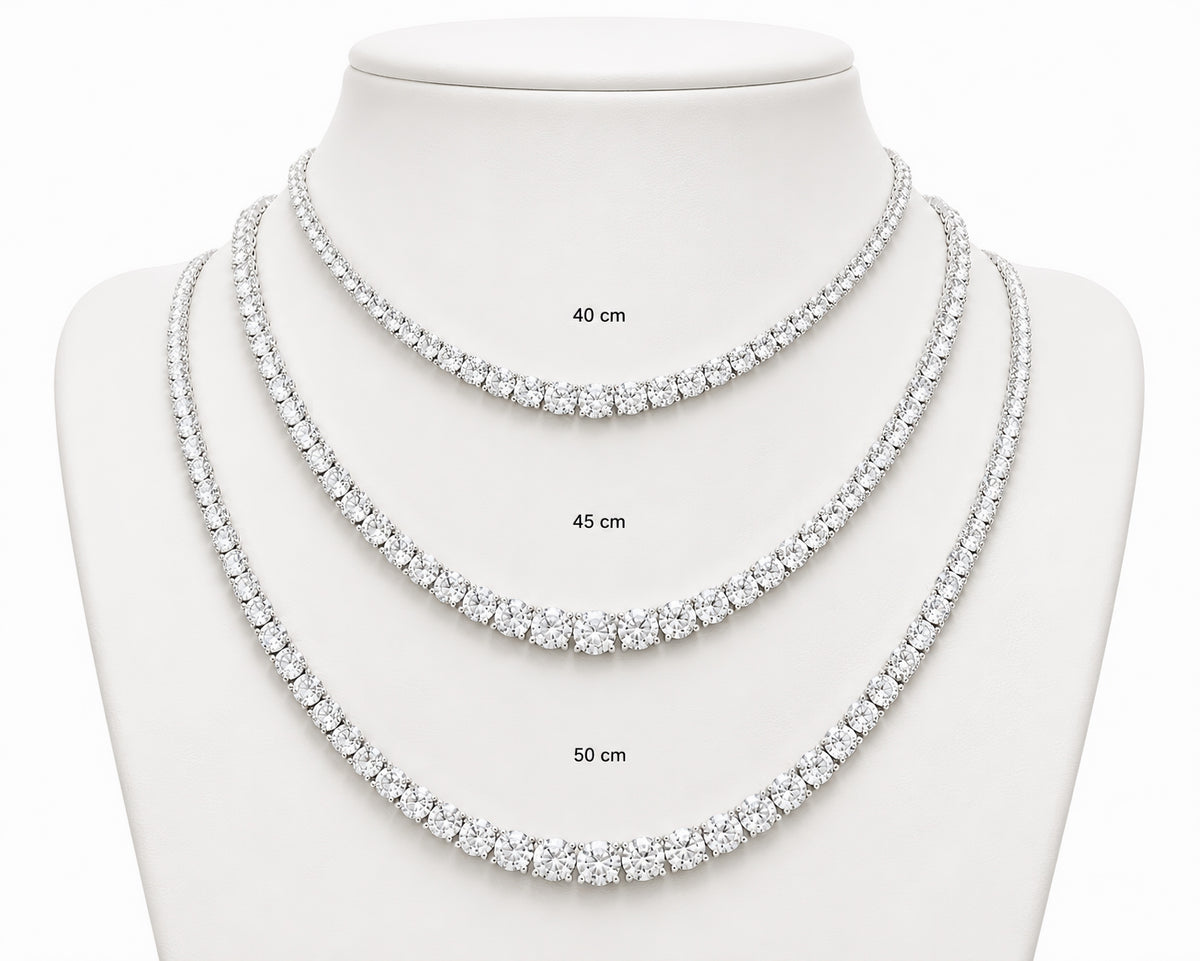Graduated Lab Diamond Tennis Necklace
