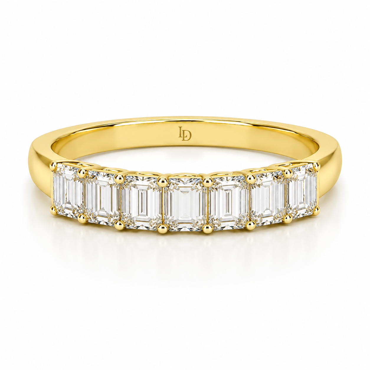 Emerald Cut Seven Stone Diamond Ring