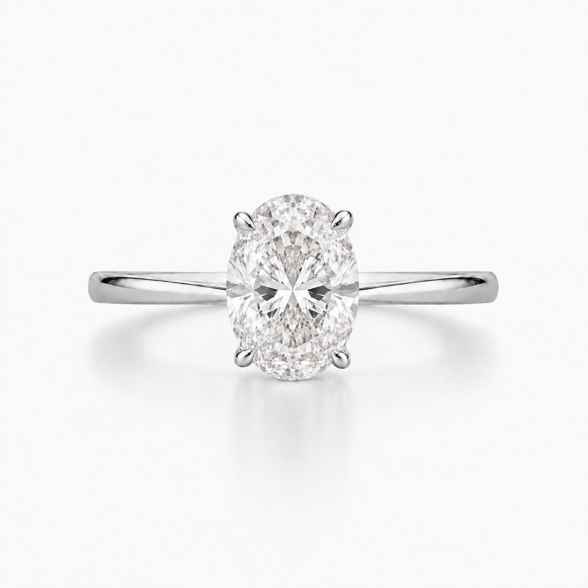 Oval Lab Diamond Solitaire Ring