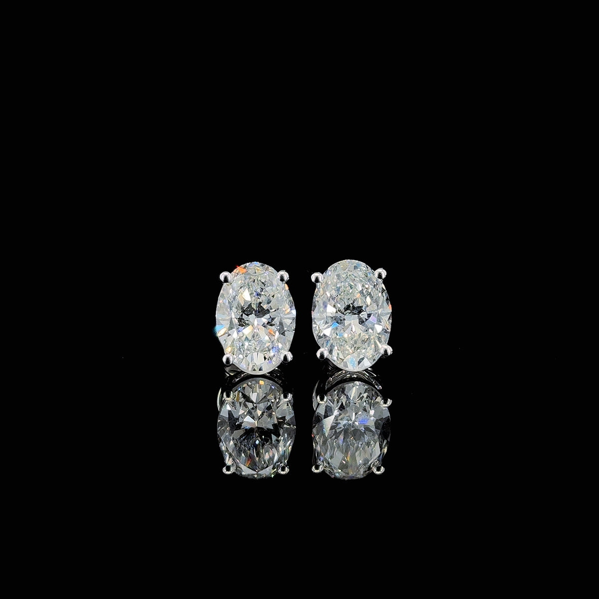 Oval Lab-Grown Diamond Stud Earrings