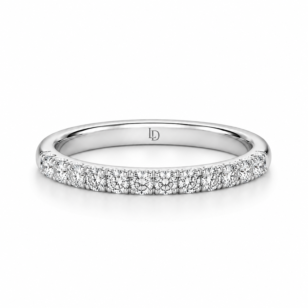 Round Half Diamond Band