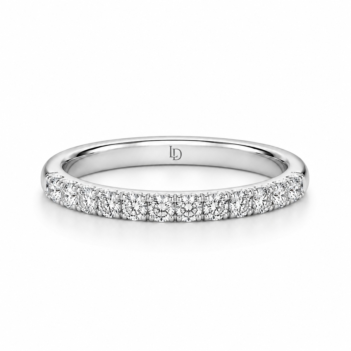 Round Half Diamond Band