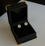 4.00 TCW lab-grown diamond stud earrings in 14kt white gold presentation box