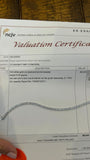 4.22 TCW lab-grown diamond tennis bracelet in 14kt white gold with valuation certificate
