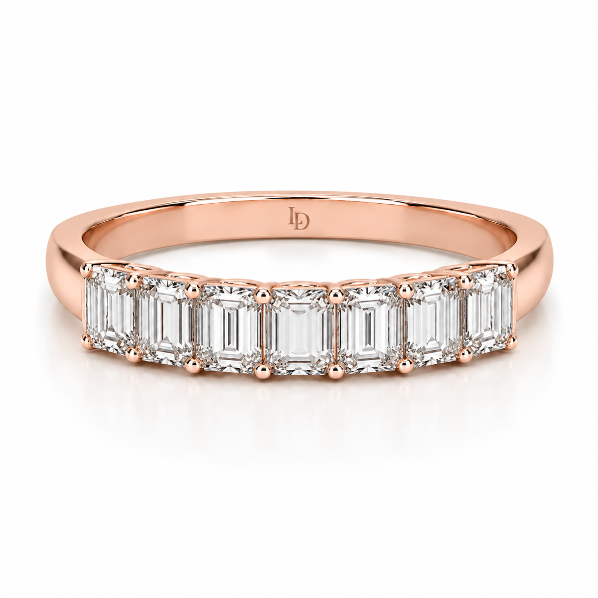 Emerald Cut Seven Stone Diamond Ring