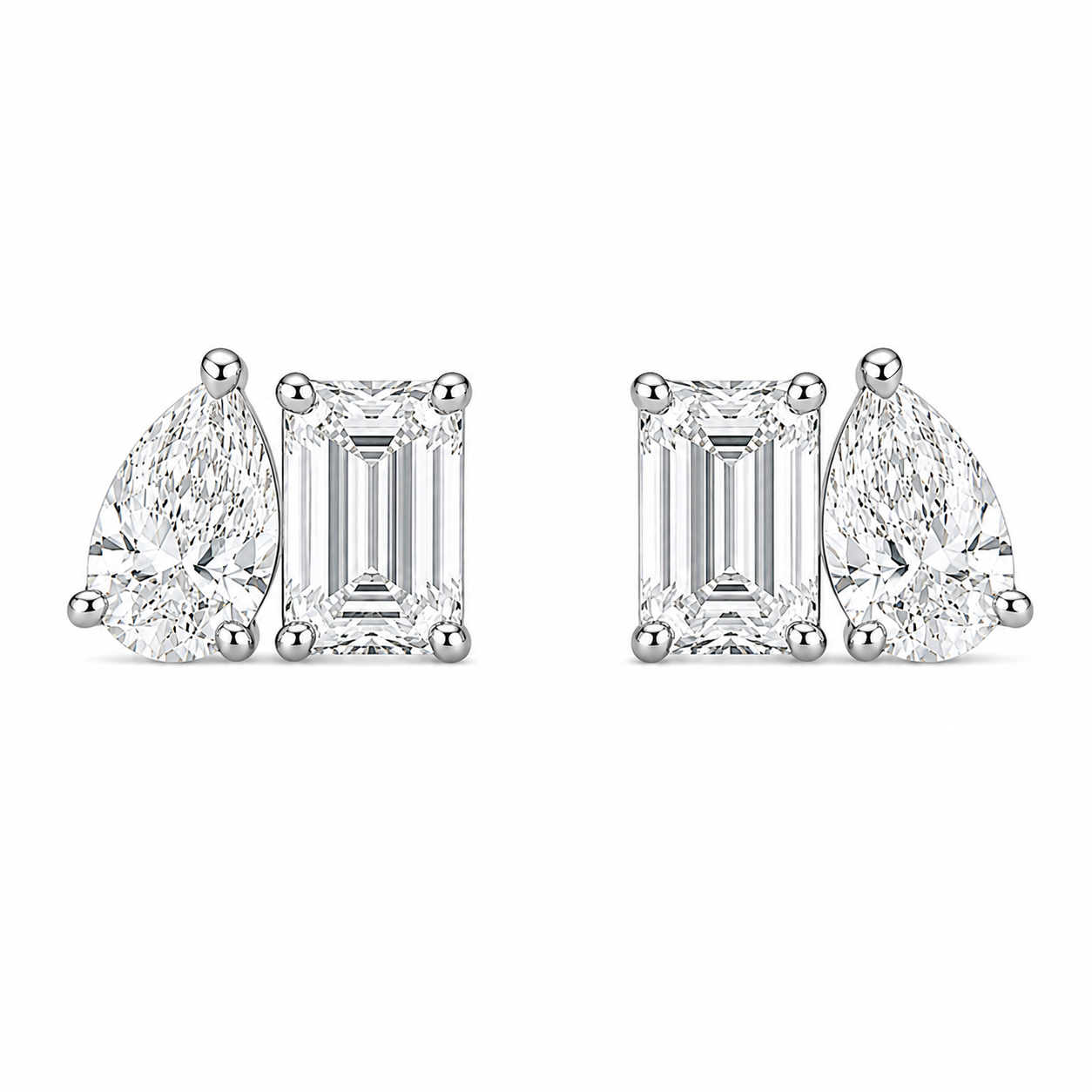 Toi & Moi Lab Diamond Stud Earrings