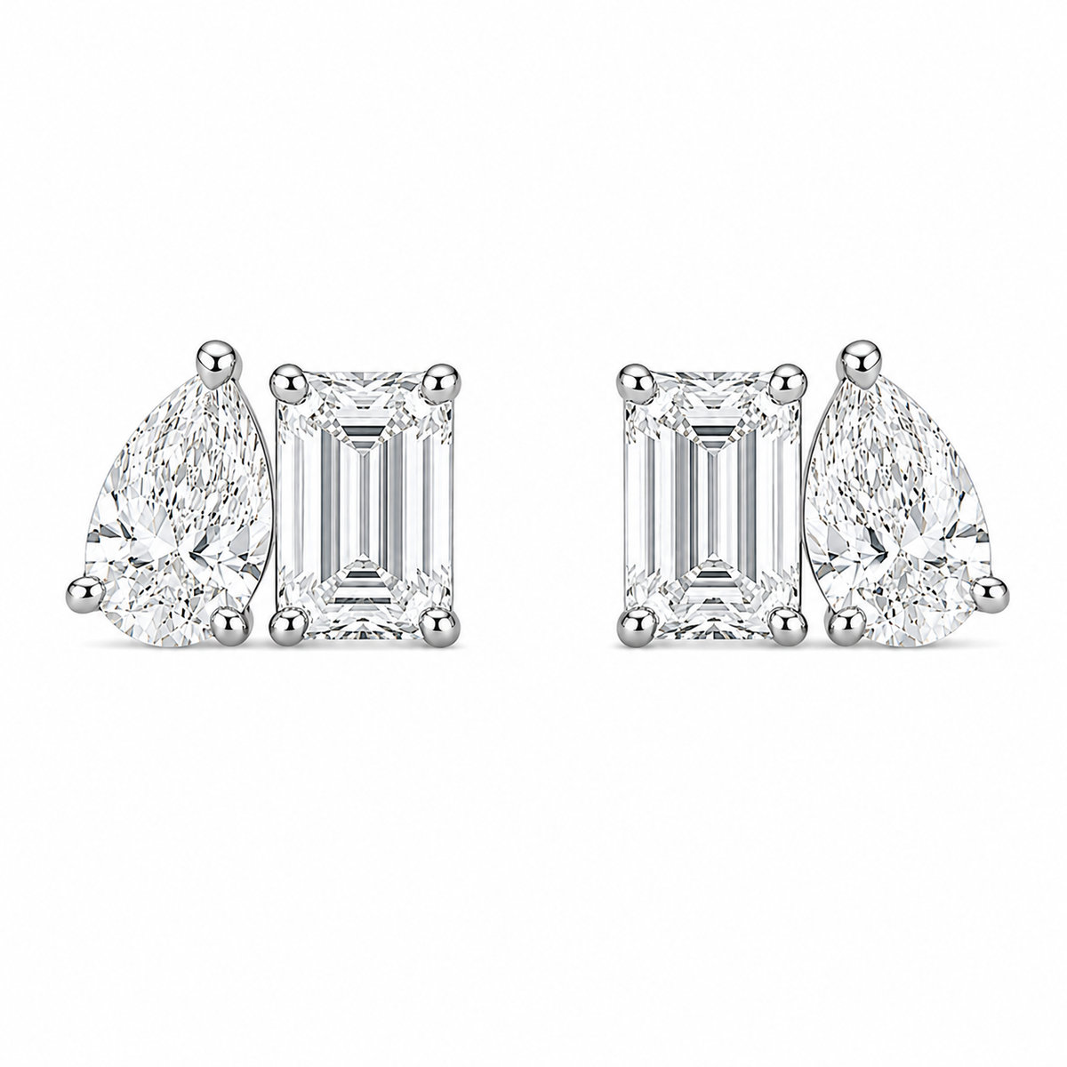 Toi & Moi Lab Diamond Stud Earrings
