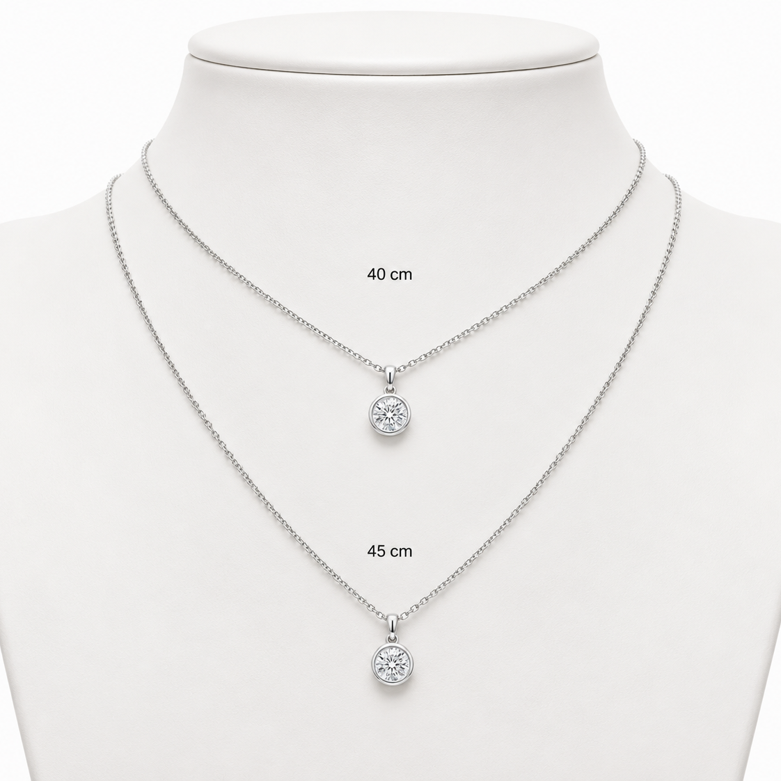 Bezel Set Round Lab Diamond Pendant