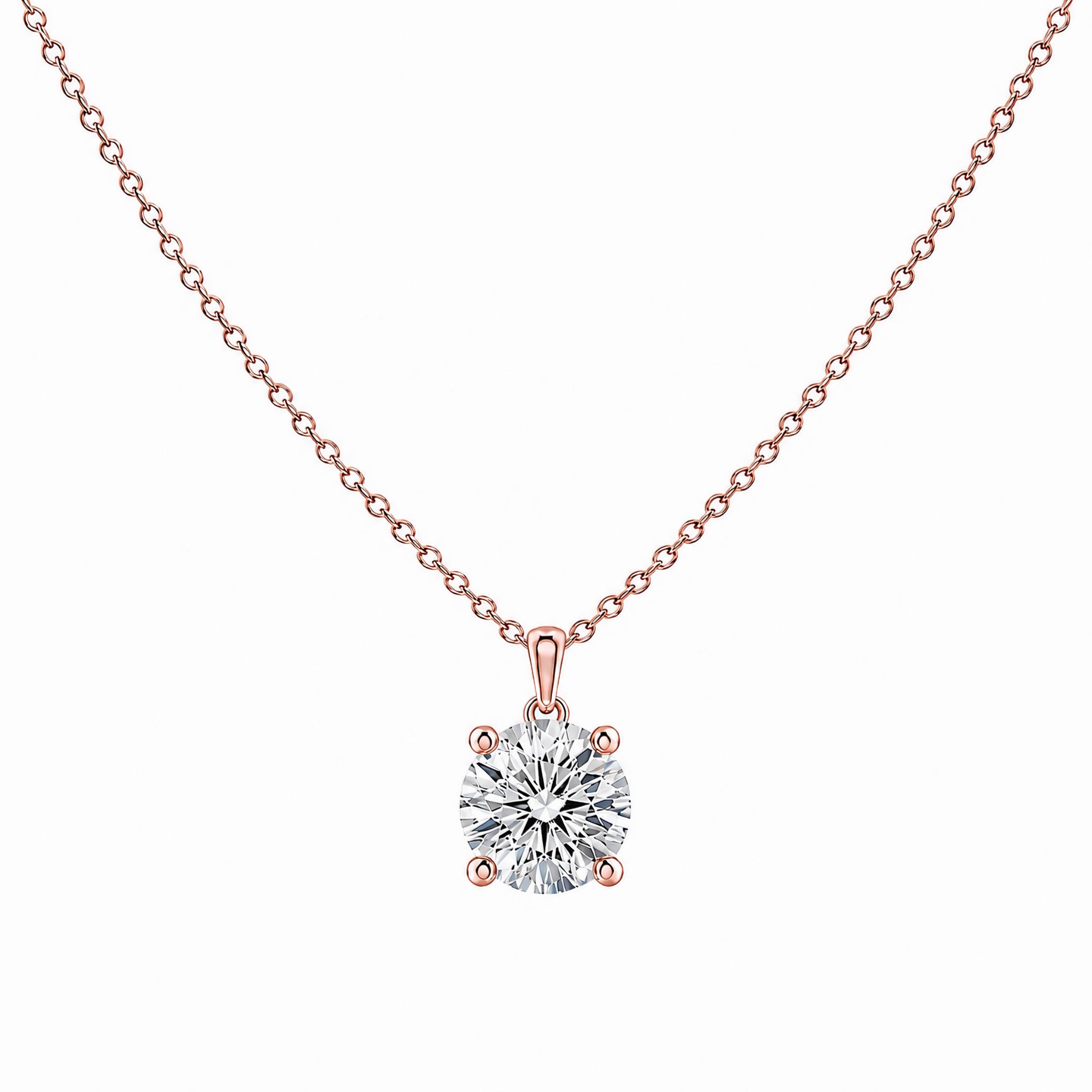 Round Lab Diamond Pendant