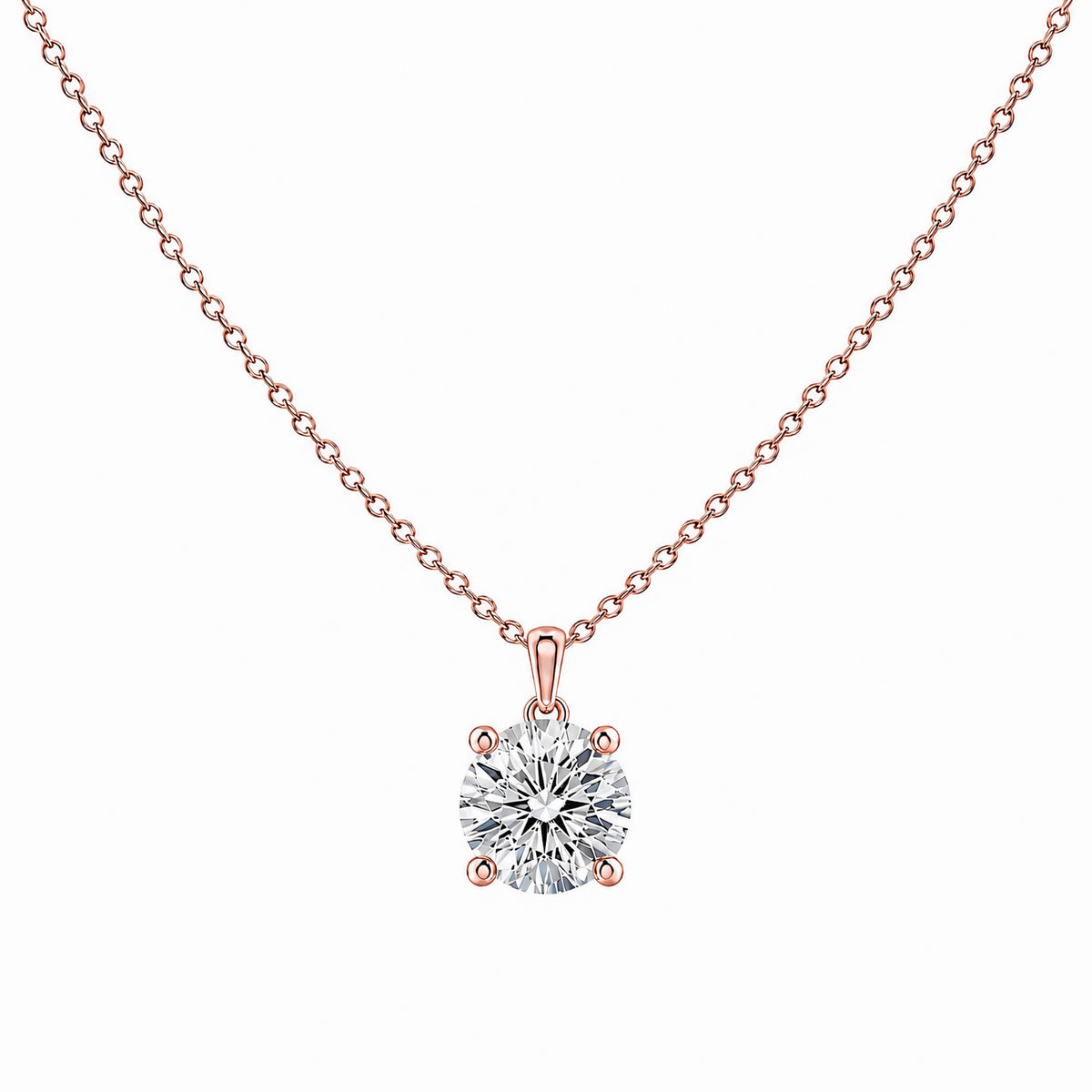 Round Lab Diamond Pendant