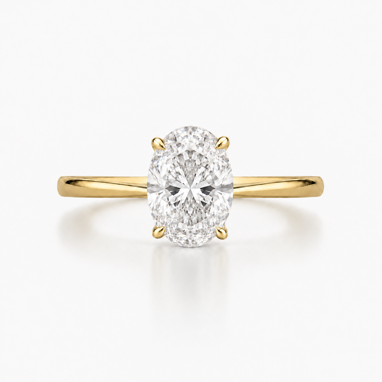 Oval Lab Diamond Solitaire Ring