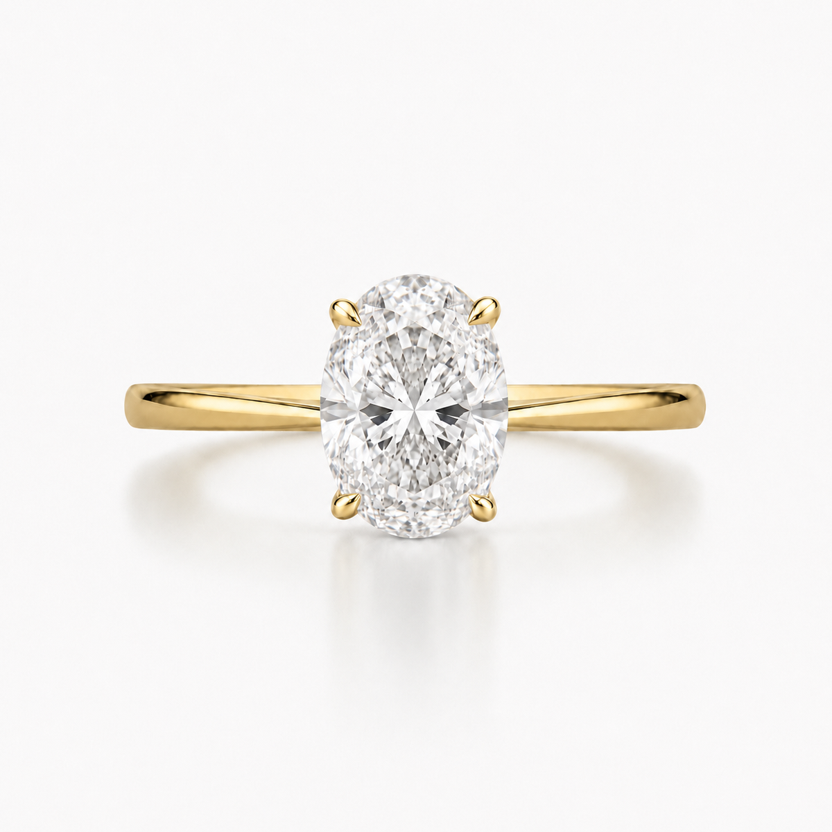 Oval Lab Diamond Solitaire Ring