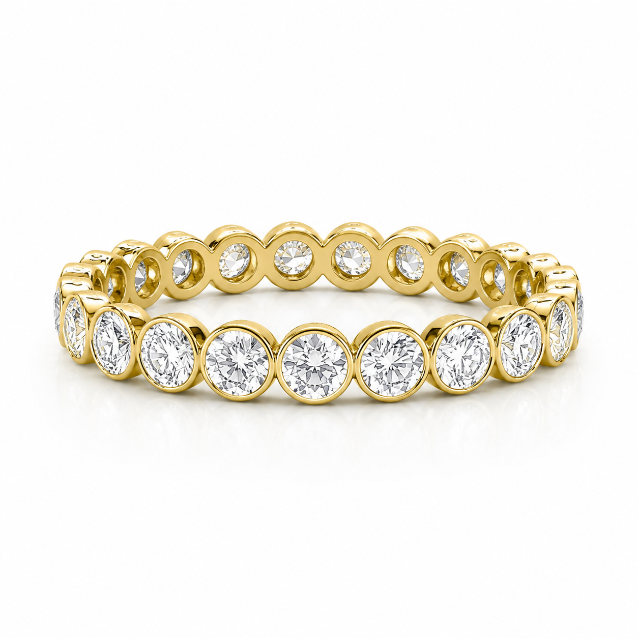 Round Bezel Diamond Eternity Band