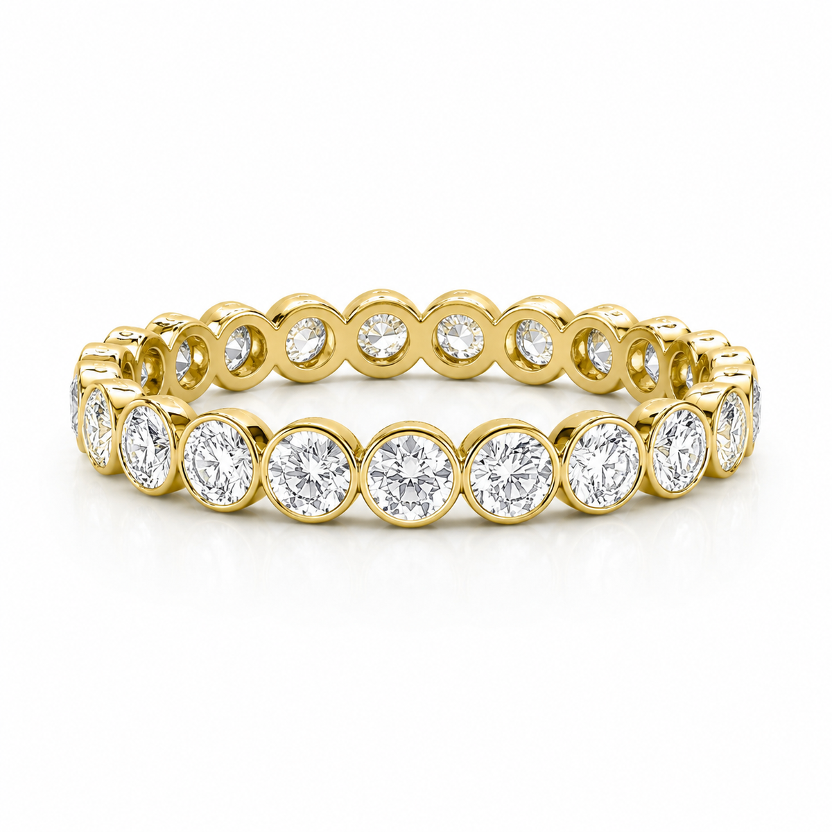 Round Bezel Diamond Eternity Band