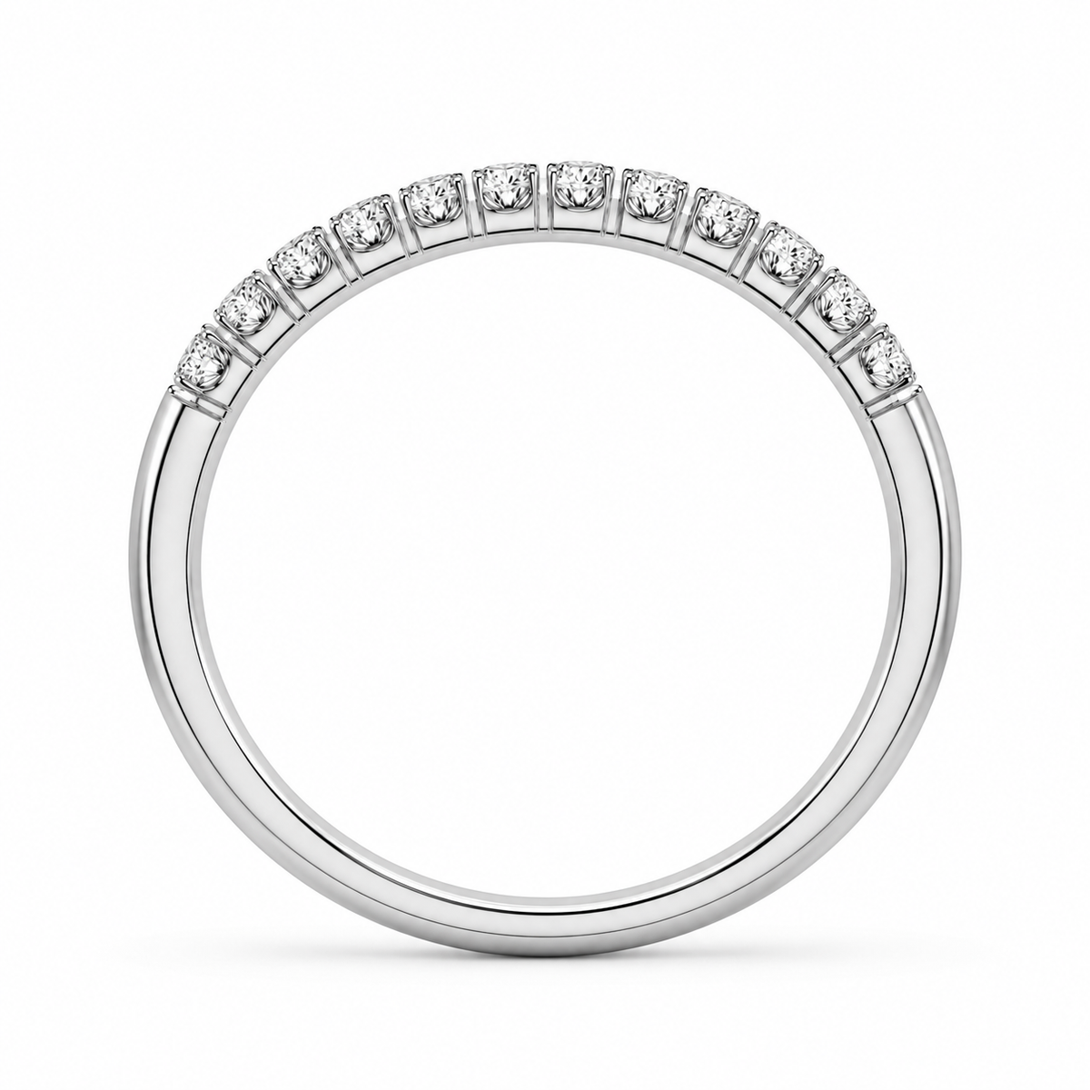 Round Half Diamond Band