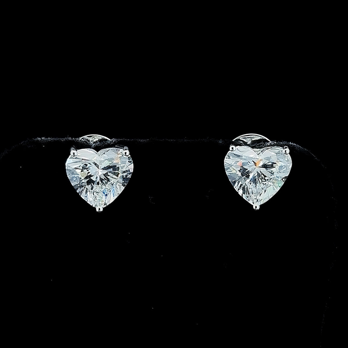 Heart-Shaped Lab-Grown Diamond Stud Earrings
