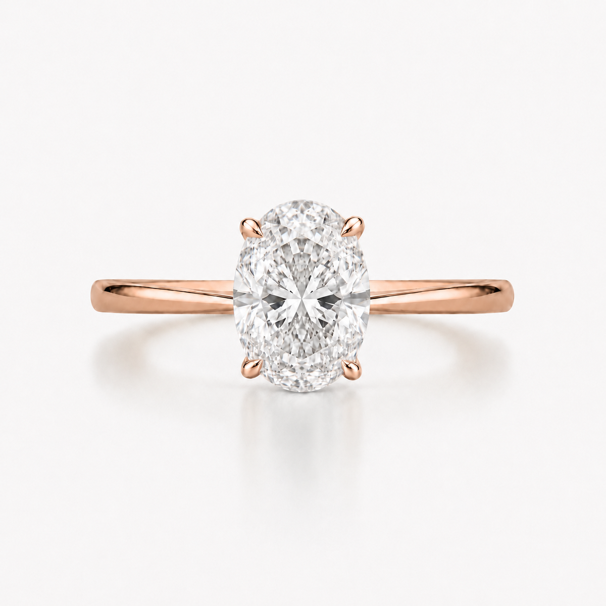 Oval Lab Diamond Solitaire Ring
