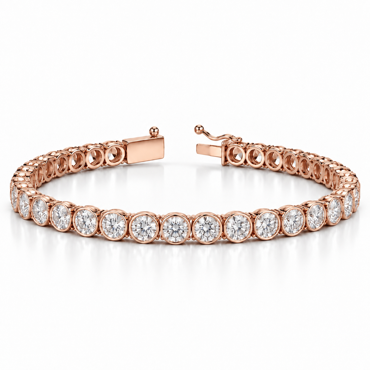 Bezel Set Lab Diamond Tennis Bracelet