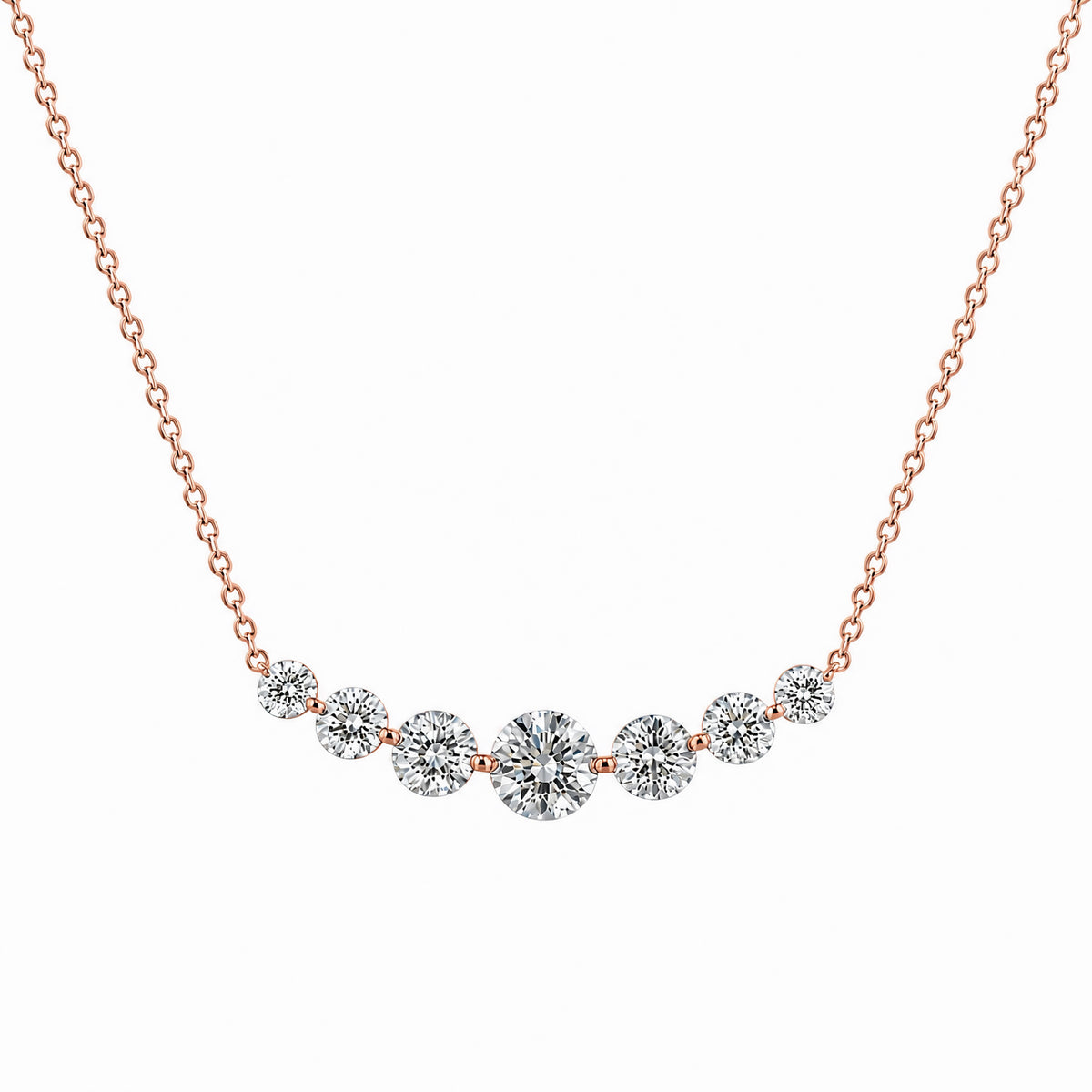 Graduated Round Lab Diamond Necklace