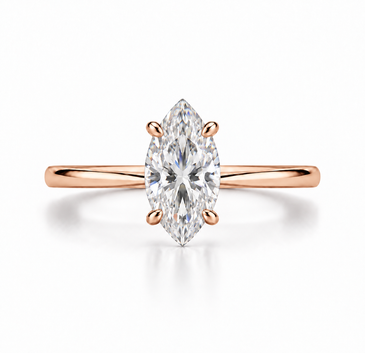 Marquise Lab Diamond Solitaire Ring