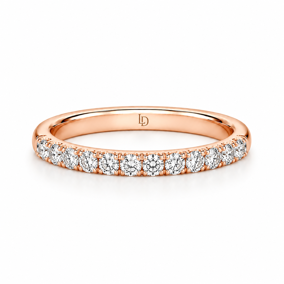 Round Half Diamond Band