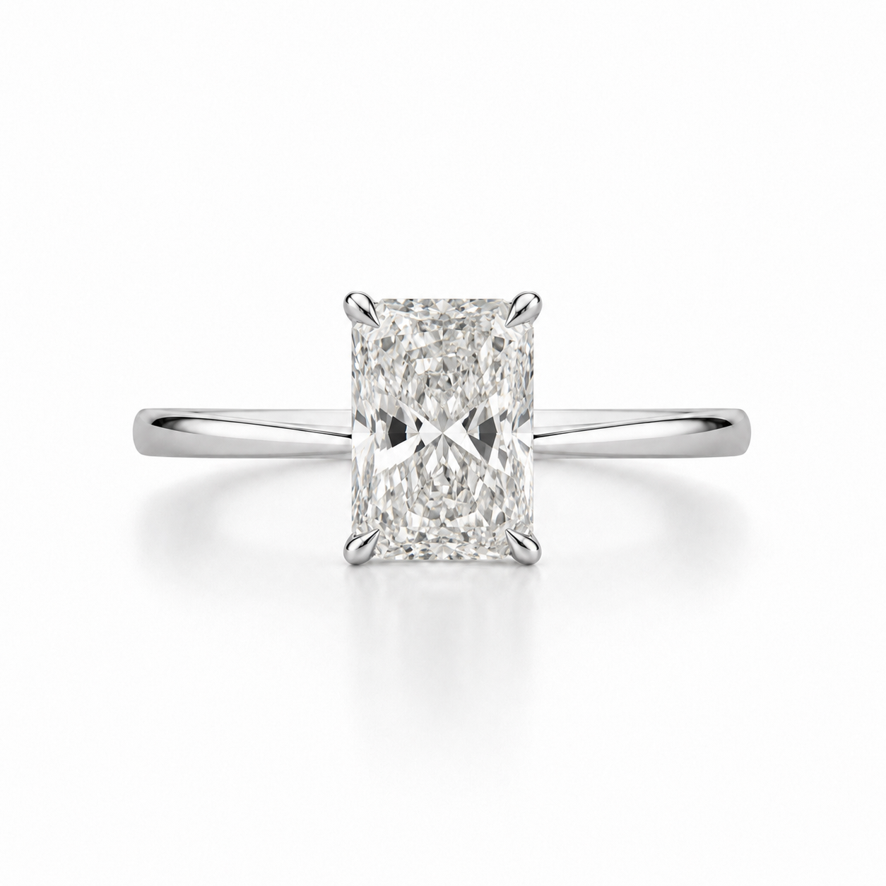 Radiant Lab Diamond Solitaire Ring