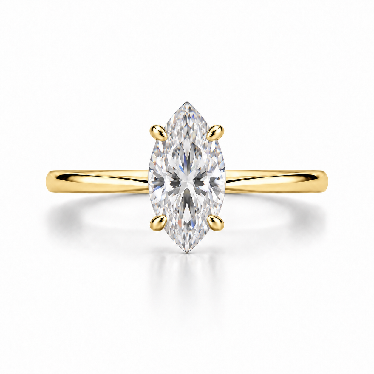 Marquise Lab Diamond Solitaire Ring
