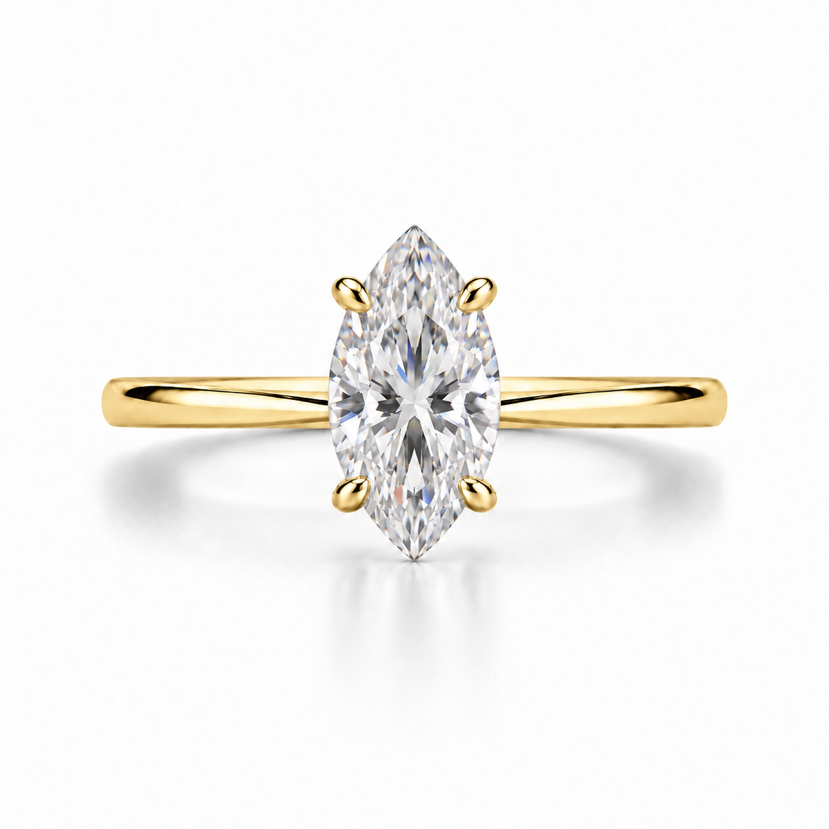 Marquise Lab Diamond Solitaire Ring