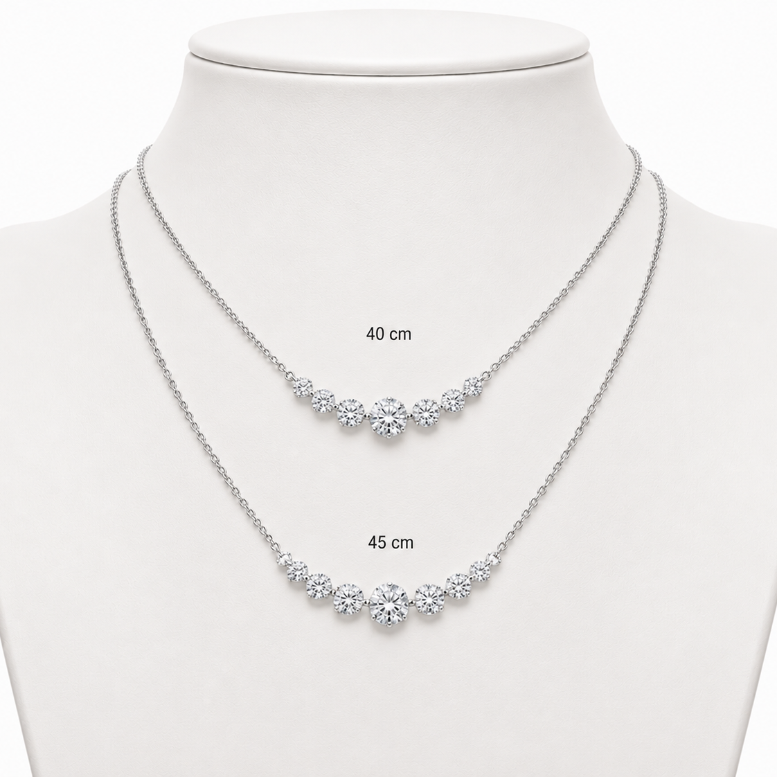 Graduated Round Lab Diamond Necklace