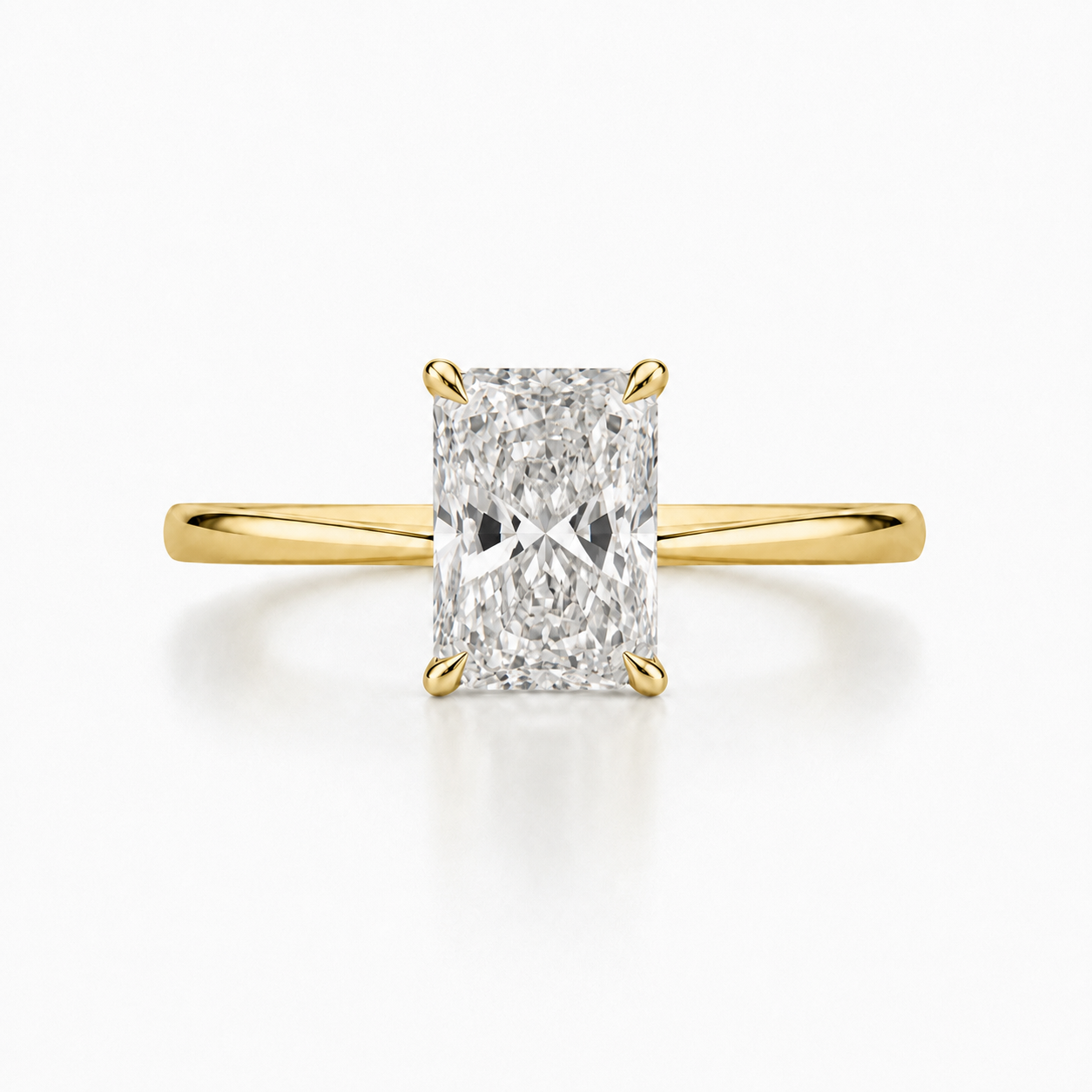 Radiant Lab Diamond Solitaire Ring