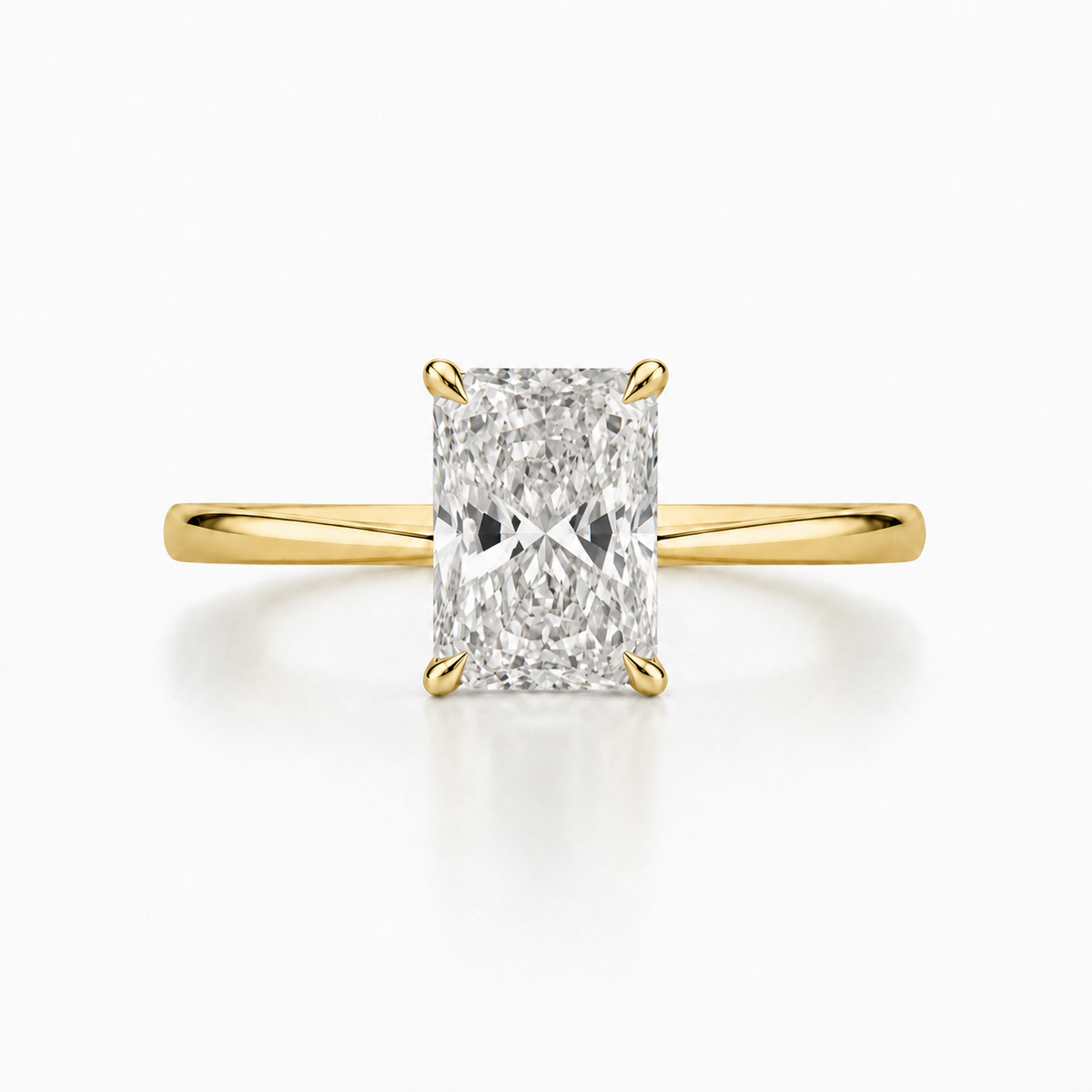 Radiant Lab Diamond Solitaire Ring
