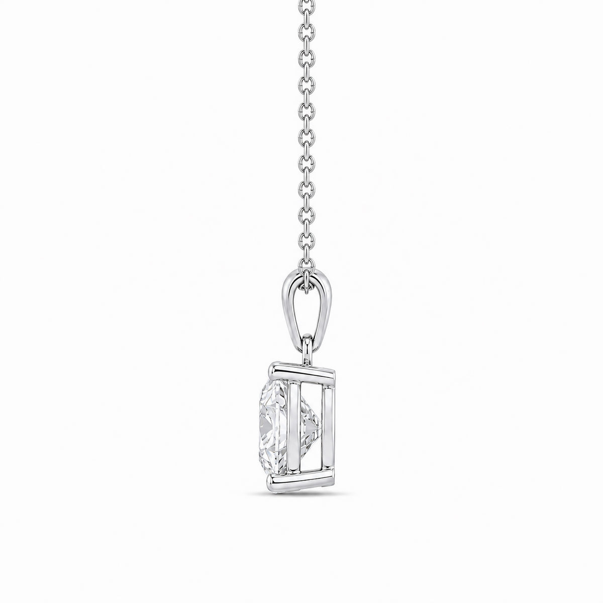 Round Lab Diamond Pendant