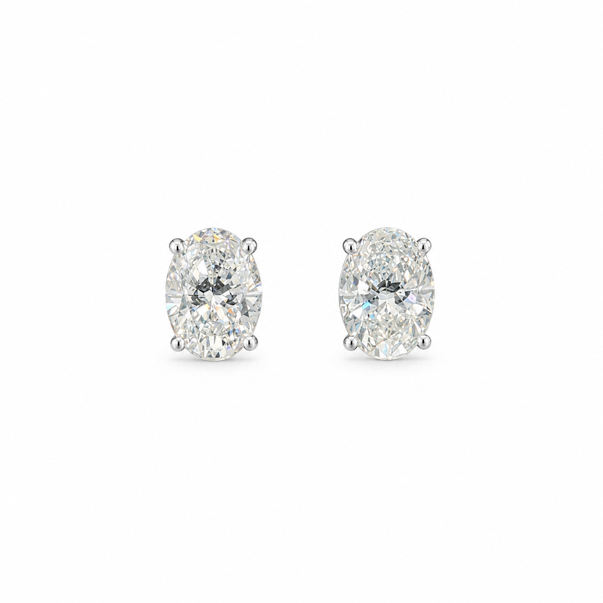 Oval Lab-Grown Diamond Stud Earrings