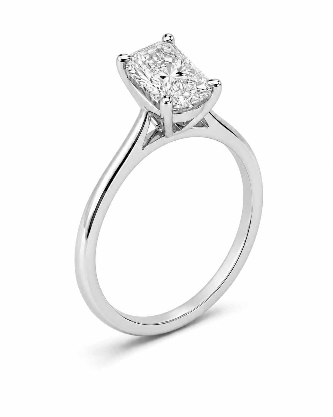 Radiant Lab Diamond Solitaire Ring