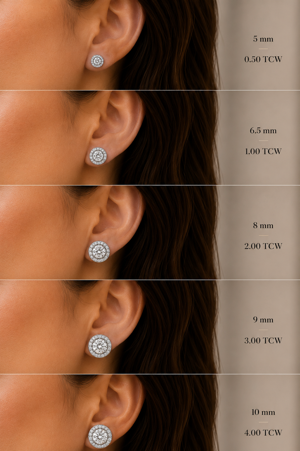 Round Halo Coloured Diamond Stud Earrings