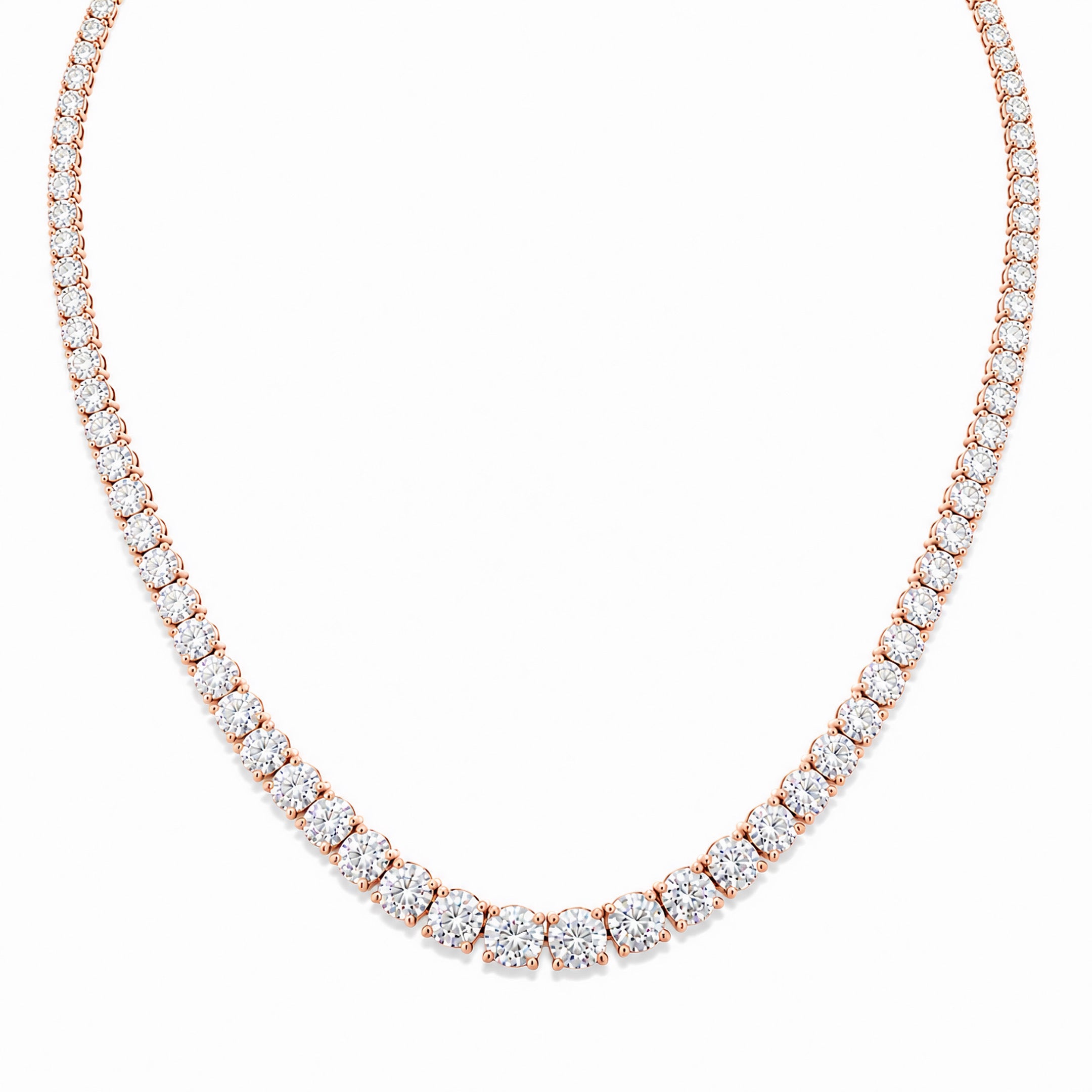 Graduated Lab Diamond Tennis Necklace