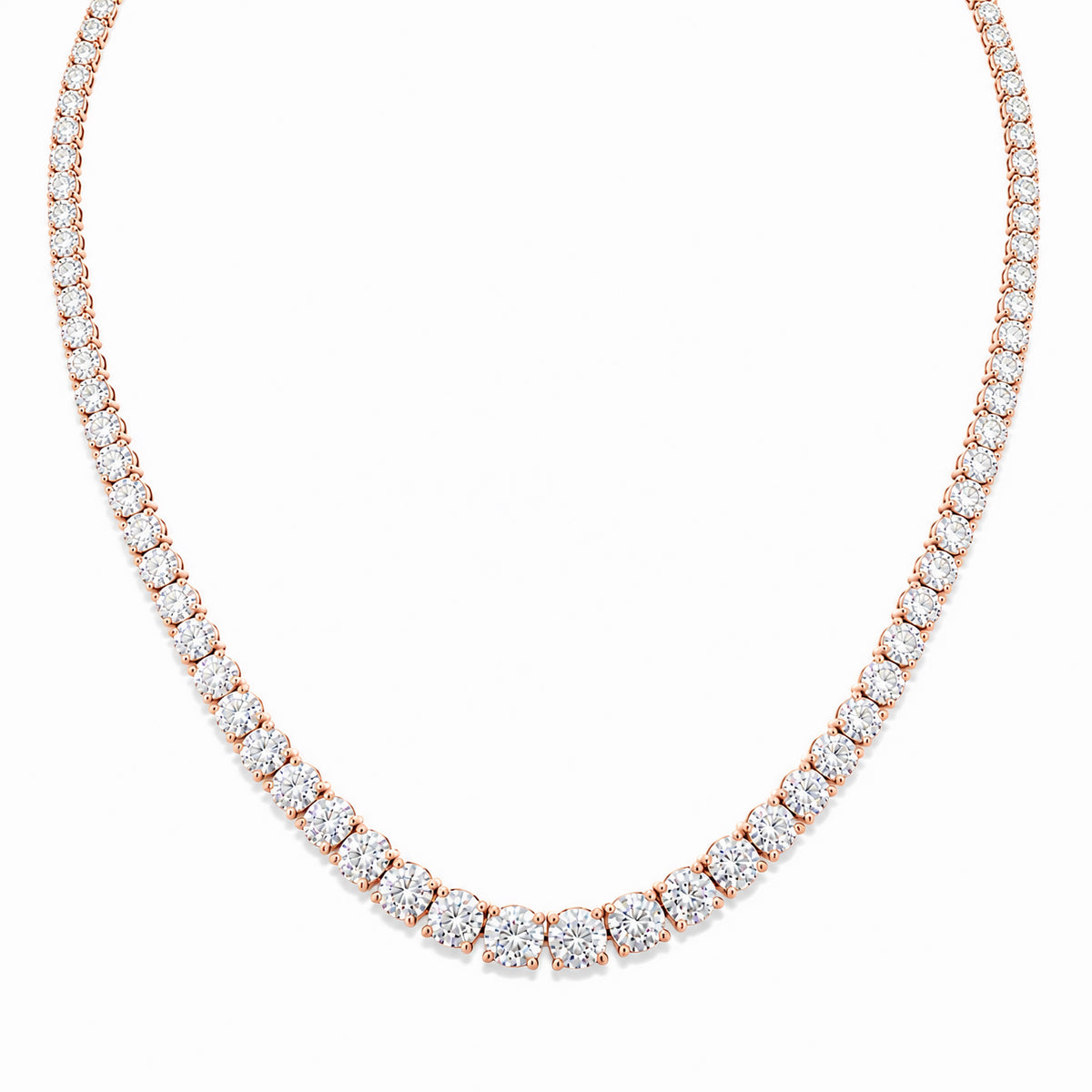 Graduated Lab Diamond Tennis Necklace