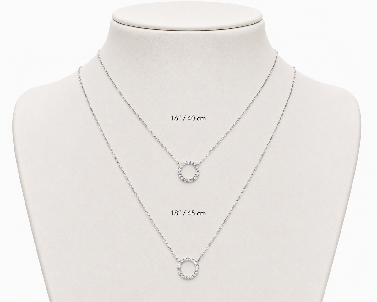Pavé Lab Diamond Circle Pendant