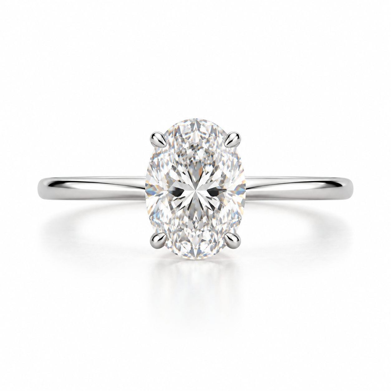 Oval Lab Diamond Solitaire Ring