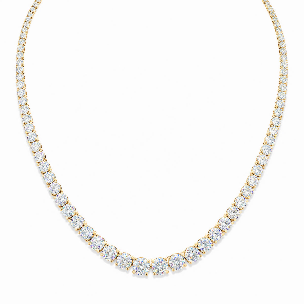Graduated Lab Diamond Tennis Necklace
