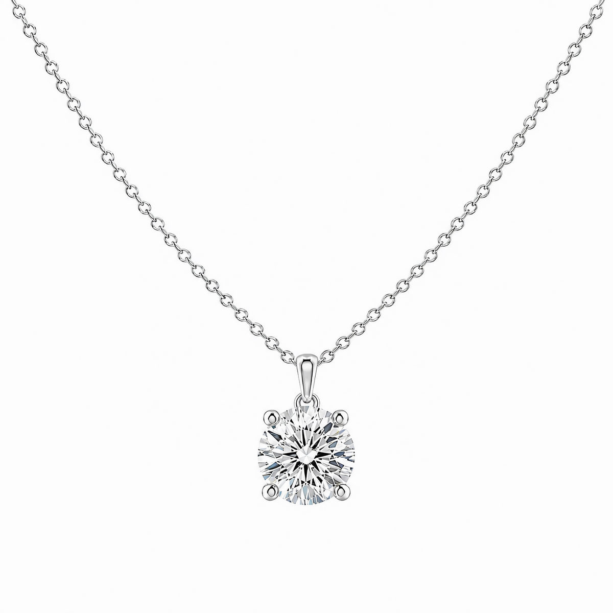 Round Lab Diamond Pendant
