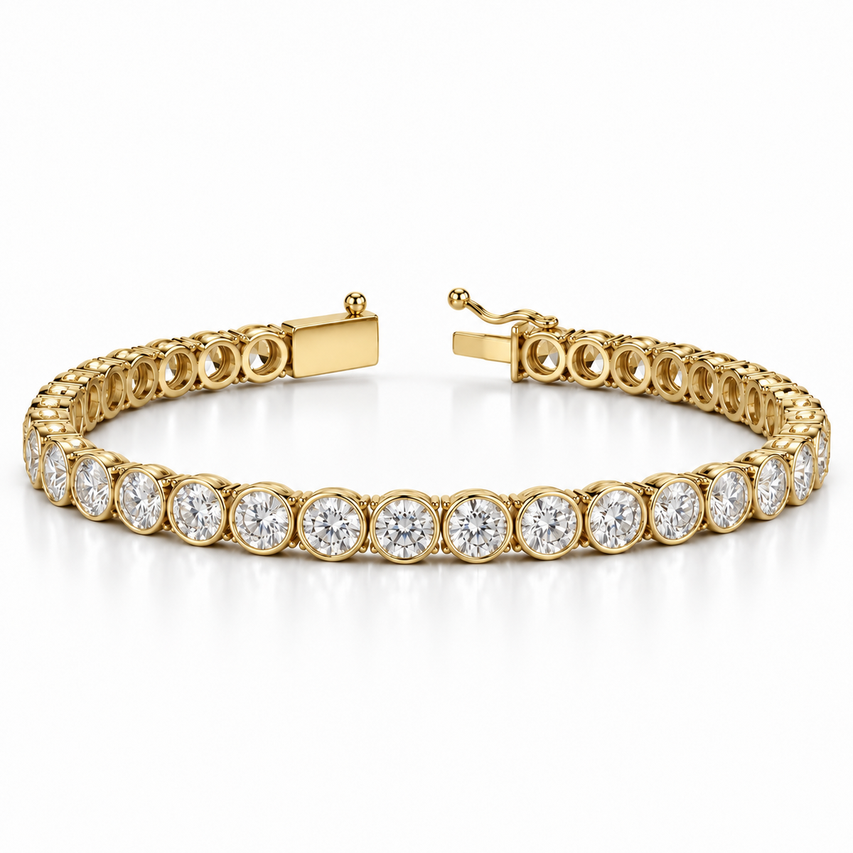 Bezel Set Lab Diamond Tennis Bracelet